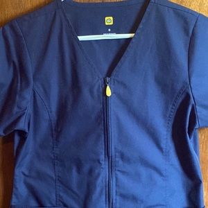 WonderWink full zip Navy Small Women’s Scrub top